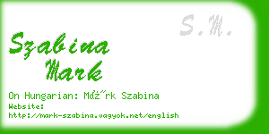 szabina mark business card